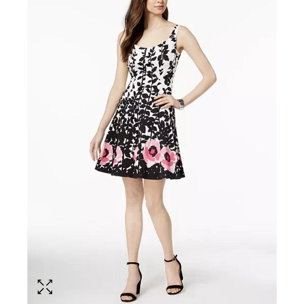 Nine West Fit and Flare Dress 6 Candy Tutu Floral Summer Party NWT